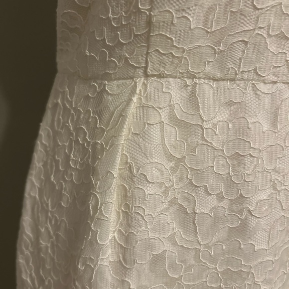 Vintage CALVIN KLEIN  Midi Lace Overlay Sleeveless Empire Women' Dress SZ 12. - Picture 4 of 13